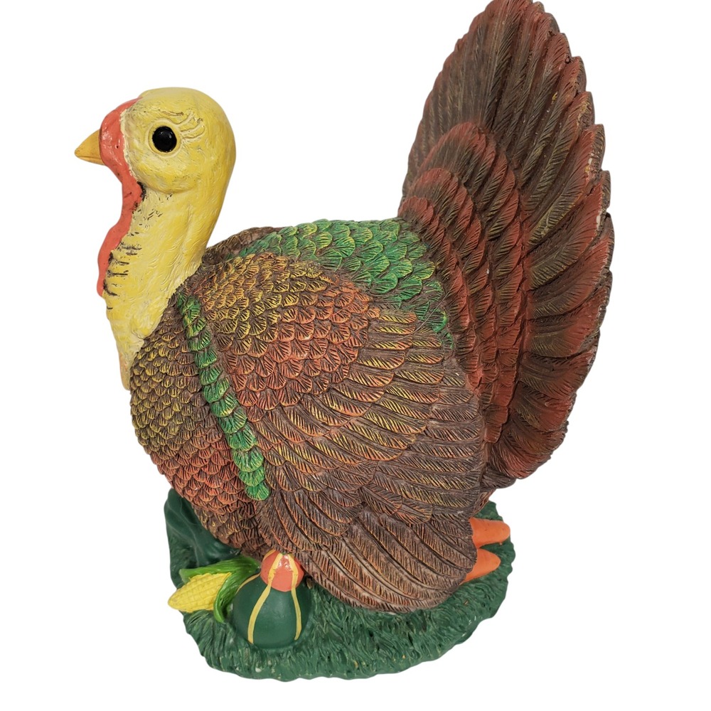 Vintage‎ Thanksgiving Turkey Figurine Fall Harvest Decor Pumpkin